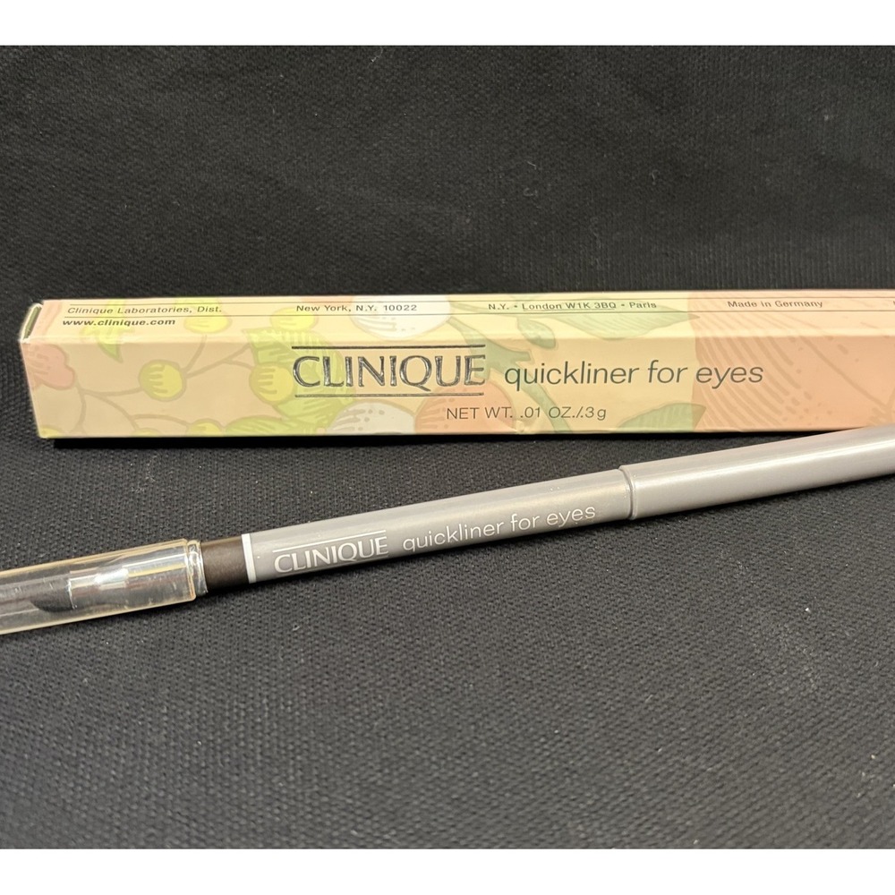 Clinique Quickliner Eyes Eyeliner Pencil Black Brown #11 w/Smudger NIB